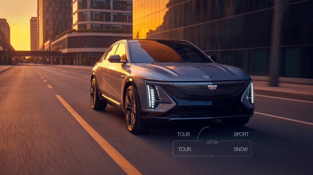do the driving modes in cadillac lyriq offer different ranges or battery usages?