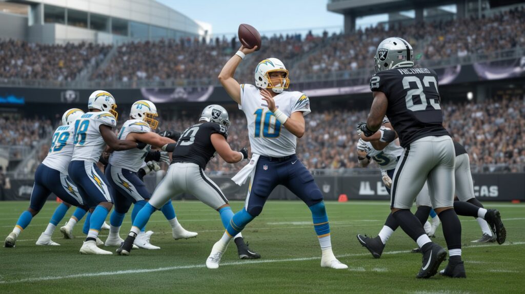 los angeles chargers vs las vegas raiders match player stats