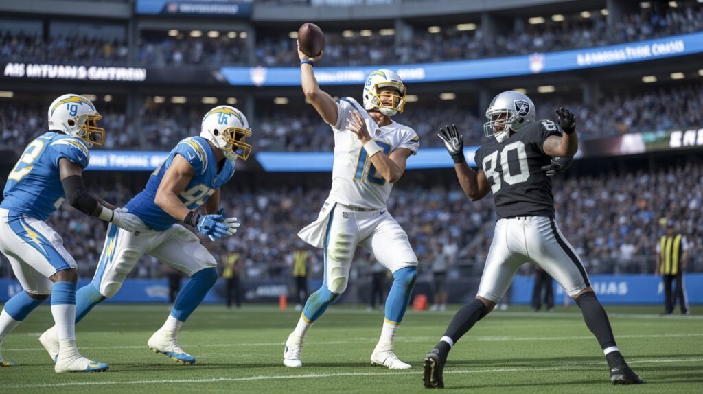 los angeles chargers vs las vegas raiders match player stats