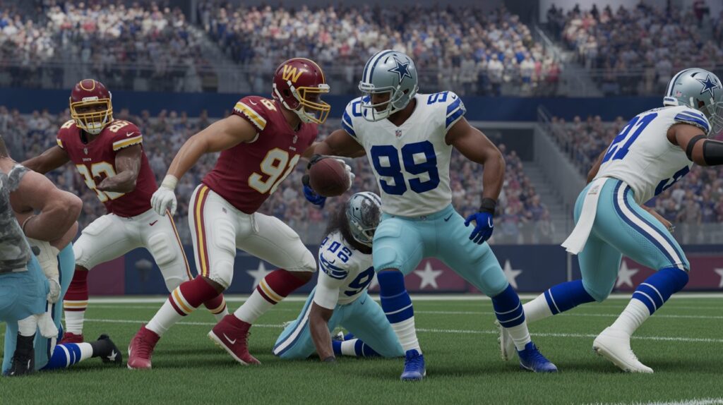 washington commanders vs dallas cowboys match player stats