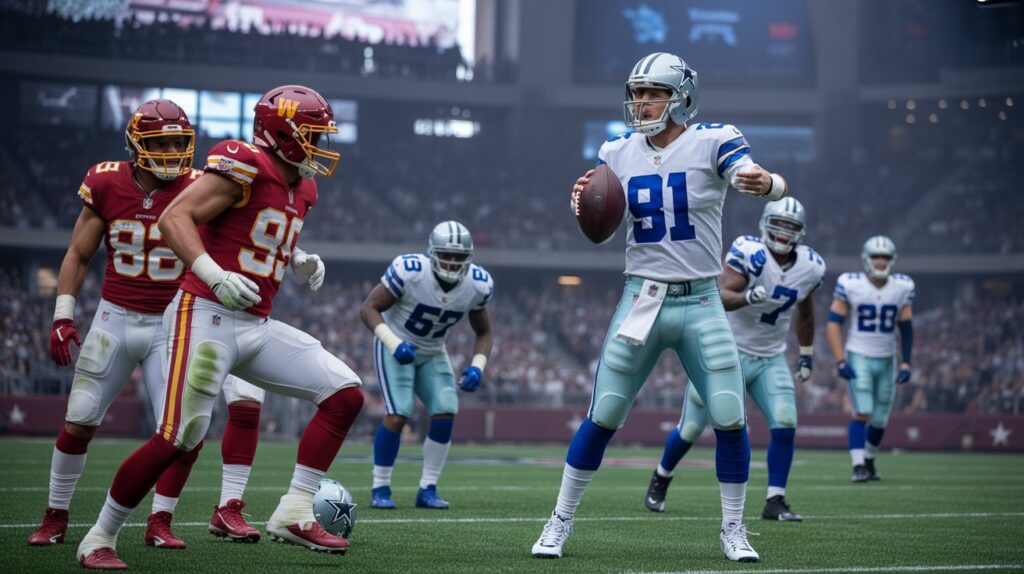washington commanders vs dallas cowboys match player stats