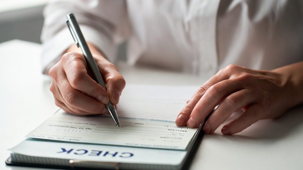 how to write a check