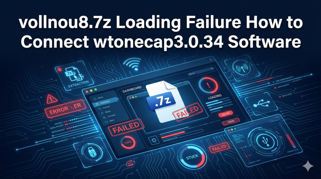 about vollnou8.7z loading failure how to connect wtonecap3.0.34 software​
